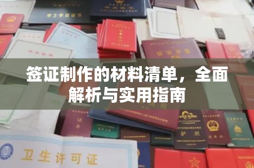 全州签证制作的材料清单，全面解析与实用指南